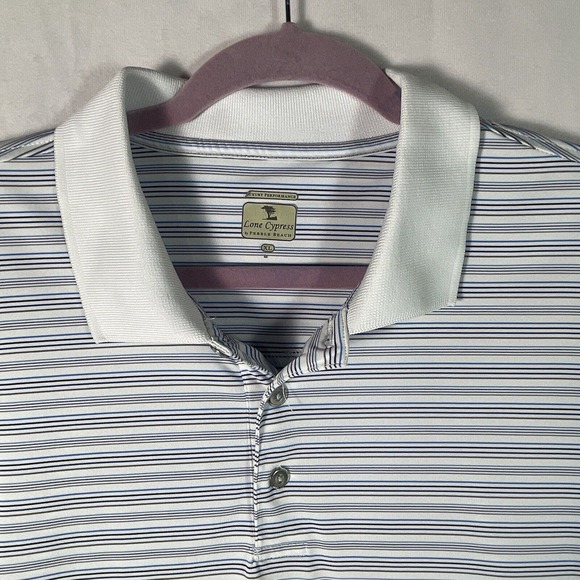 Men's Lone Cypress‎ by Pebble Beach Lux Performance Short Sleeve Polo Shirt XL - Picture 3 of 6